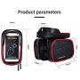 Mhwlai TPU Bicycle Mobile Phone Bag, Touch Screen top Front Frame Mobile Phone Bag Shoulder Bag Double Pocket for 6.2 inch Mobile Phone Bicycle Accessories