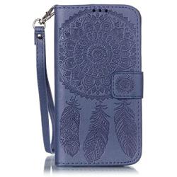 Galaxy J3 Wallet Case, Phone case for Samsung j3, JanCalm [Multi Card/Cash Slots] Flip Cover Wallet PU Leather with Stand + Wrist Strap Case for Samsung Galaxy J3 (2016) + Crystal Pen (Blue)
