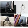 Multi-Function Magnetic Car Mount Hooks, Adhesive Holders for Cellphone Finger Ring Stand, Wall Hanging Hooks for Organizer Cable, Key, Earphone