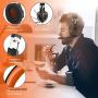 Homgrace Stereo Bass Surround Gaming Headset, Over Ear Gaming Headphones with Mic, Noise Reduction, LED Lights and Volume Control for Laptop, PC, Mac, iPad, Smartphones Orange