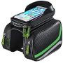 MARXIAO Mountain Bike Touch Screen Saddlebag, Front Beam Bag Mobile Phone Tube Riding Equipment Accessories