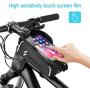 Bike Phone Front Frame Bag - Waterproof Bicycle Top Tube Cycling Phone Mount Pack Phone Case for 6.5’’ iPhone Plus xs max