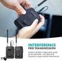 Movo WMX-7 VHF 12-Channel Wireless Lavalier Microphone System with 1 Receiver, 1 Transmitter, and 1 Lapel Microphone Compatible with DSLRs, iPhone/Android Smartphones, and Tablets (130ft Audio Range)