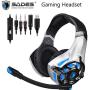 SA822T Gaming Headset Gamer Earphones Over-Ear Gaming Headphones for PS4, PC Computer Mobile Phone
