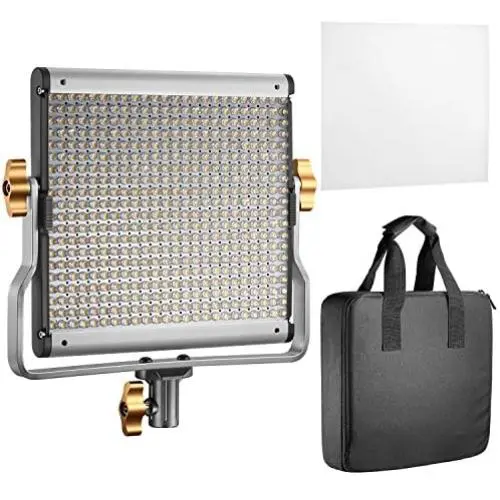 Neewer Dimmable Bi-Color LED with U Bracket Professional Video Light for Studio, YouTube Outdoor Video Photography Lighting Kit, Durable Metal Frame, 480 LED Beads, 3200-5600K, CRI 96+