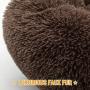 Luciphia Round Dog Cat Bed Donut Cuddler, Faux Fur Plush Pet Cushion for Large Medium Small Dogs, Self-Warming and Cozy for Improved Sleep