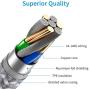 ESR USB C to Lightning Cable, [0.6ft MFi-Certified], Braided Nylon Power Delivery Fast Charging for iPhone SE/11/11 Pro/11 Pro Max/XR/XS Max/XS/X, for Use with Type-C Chargers, Silver