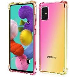 ROSAUI for Samsung Galaxy A10e Case Soft TPU Bumper Slim fit Shockproof Anti Scratch Drop Protection Flexible Gradient Transparent Cute Case for Galaxy A10e (Gold-Pink)