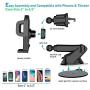 MIRACASE Car Phone Mount Universal 2-in-1 Car Phone Holder with Dashboard Air Vent Windshield Cell Phone Holder with Telescopic Arm & Dashboard Pad Fit for iPhone Samsung LG Sony Huawei and More