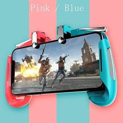 NOLOGO Fssh-mlx Triggers for Cell Phone PUBG Mobile Joystick Gamepad L1 R1 Fire Button Mobile Game Controller for Gaming Pad (Color : Pink Blue)