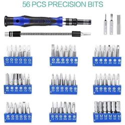 ORIA Precision Screwdriver Set, 80 in 1 with 56 Bits Screwdriver Kit, Magnetic Repair Tool Kit with Portable Bag, Magnetic Parts Tray for Smartphone, Computer, Tablet, Blue