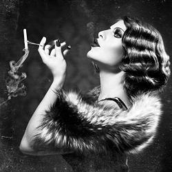 Cigarette Holder Ring, Finger Cigarette Holder Ring, Elegant Cigarette Holder Ring, Lady Women and Men Smoker Cigarette Holder Ring, 0.67 Inch (Gold) (Silver)