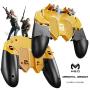 MEO Mobile Game Controller Compatible with PUBG [Six-Finger] - Game Controller with Gaming Trigger, Shoot Sensitive Controller Gamepad Aim & Fire Trigger