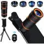 Cell Phone Camera Lens Kit,6 in 1 Universal +0.62x Wide Angle &25x Macro +235°Fisheye +Phone Holder -Shutter Remote+Tripod for iPhone X/8/7/6/6s plus Samsung Android & phone Cell Phone Camera Lens Kit,6 in 1 Universal +0.62x Wide Angle &25x Macro +235°Fisheye +Phone Holder -Shutter Remote+Tripod for iPhone X/8/7/6/6s plus Samsung Android & phone