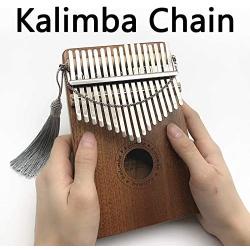 Deoukana Tremolo Chain for Kalimba Piano Chain Sand Chain for Finger Piano Thumb Piano Sound Performance Improve Musical Chain Instrument (Black)