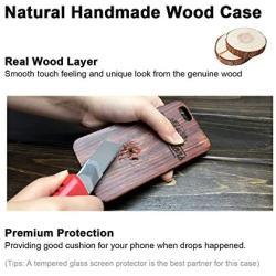 YFWOOD Compatible for iPhone 8 Case Wood, Natural Real Wood Carving Pattern Slim Bumper Anti Scratch Durable Flexible Protective Case for iPhone 7/8 iPhone SE 2020 4.7 Inch