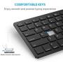 OMOTON Ultra-Slim Bluetooth Keyboard Compatible with iPad 10.2-inch/ 9.7-inch, iPad Air 10.5, iPad Pro 11/12.9, iPad Mini 5/4, iPhone and Other Bluetooth Enabled Devices, Black