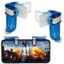 picK-me PUBG Mobile Game Controller, Gaming Trigger Smartphone Shooter Sensitive Controller Joysticks Aim & Fire Trigger Keys, Mobile Gaming Joysticks for Smartphone (Blue)