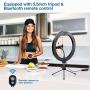 10.2" Selfie Ring Light with Phone Tripod Stand and Table Tripod and Phone Holder, MOSFiATA Upgraded Dimmable Camera Ring Light for TikTok/YouTube/Live Stream/Makeup/Photography