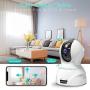 Wireless Security Camera,KAMTRON HD WiFi Security Surveillance IP Camera Home Monitor with Motion Detection Two-Way Audio Night Vision,White (G-826w)