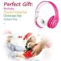 Kids Headphones Bluetooth Wireless 85db Volume Limited Childrens Headset, up to 6-8 Hours Play, Stereo Sound, SD Card Slot, Over-Ear and Build-in Mic Wireless/Wired Headphones for Boys Girls(Pink)