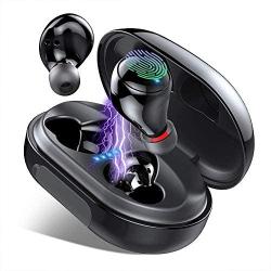 Wireless Earbuds Bluetooth Headphones IP8 Waterproof, 150H Playtime, HiFi Stereo Sound True Wireless Earphones, Binaural Calls, Touch Control,Built-in Mic Ear Buds Bluetooth Headset for Workout Sport