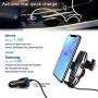 Wireless Charger Car Touch Sensing Automatic Retractable Clip Fast Charging Compatible for iPhone Xs Max/XR/X/8/8Plus Samsung S9/S8/Note 8