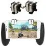 RONSHIN Mobile Controller,4-Click Metal PUBG Mobile Controller Portable Gamepad L1 R1 Trigger Aim L1R1 Shooter Phone Game Fire Button Black
