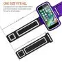 Trianium Armband for Smaller Phone Sport Running Pouch Case Fit Phone Diagonal Size up to 5.85&quot for iPhone X 8 7 6s 6, iPhone SE 5S 5 5C, Galaxy s9 s8 s7 s6 s5 [ArmTrek Classic Purple]