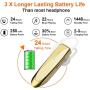 Link Dream Bluetooth Earpiece for Cell Phone Hands Free Wireless Headset Noise Cancelling Mic 24Hrs Talking 1440Hrs Standby Compatible with iPhone Samsung Android for Driver Trucker (Gold)