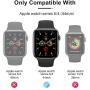 Tauri 2 Pack Case Built-in Tempered Glass Screen Protector for Apple Watch 44mm Series 5/Series 4, iWatch 44mm Glass Screen Protector Cover, Matte Hard Bumper, Full Protection - Black