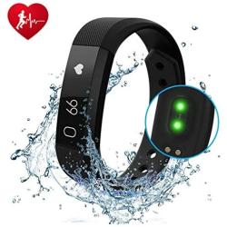 he lineee Fitness Tracker, Activity Tracker Watch with Heart Rate Monitor, Waterproof Smart Fitness Band with Step Counter, Calorie Counter, Child Female and Male Pedometer Watch