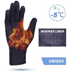 Thx4COPPER Infused Compression Winter Thermal Gloves, Touch Screen Full Finger Warm Glove for Writing, Texting, Cycling, Running, Carpal Tunnel–Anti-Slip Windproof for Women/Men