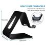 COOLOO Cell Phone Stand, Mobile Phone Anti-Skid Holder, Cradle, Dock Compatible Android Smartphone, Phone 11 Pro Xs Max Xr X 8 7 6 6s Plus 5s, Accessories Desk - 2 Pack Black