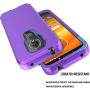 Moto E5 Plus Case, Moto E5 Supra Case AMENQ 3 in 1 Hybrid Heavy Duty Shockproof with Rugged Hard PC and TPU Bumper Protective Armor Phone Cover for Motorola Moto E Plus (5th Gen) 2018 (Purple)