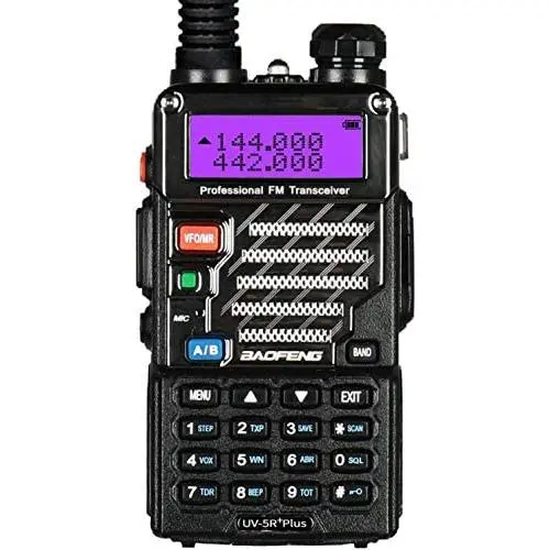 Baofeng UV-5R+ Plus UHF VHF Long Range Dual Band Ham Amateur Two Way Radio, Black