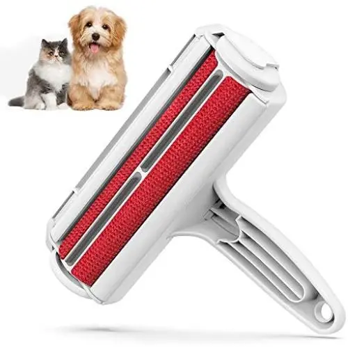 DELOMO Pet Hair Remover Roller - Dog & Cat Fur Remover with Self-Cleaning Base - Efficient Animal Hair Removal Tool - Perfect for Furniture, Couch, Carpet, Car Seat