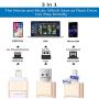 USB Flash Drive 128G Compatible iPhone iPad, Kimiandy USB Flash Drive Encrypted Memory Stick Jump Thumb Drive Compatible Android iPhone iPad PC, High Speed & Easy Transfer Pen Drive (128G Gold)