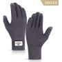 TRENDOUX Winter Touch Screen Gloves - Knit Glove for Men Women - Thermal Lining - Elastic Cuff - Warm in Cold Weather