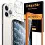 UniqueMe 2 Pack Screen Protector +2 Pack Camera Lens Protector for iPhone 11 Pro Max(6.5 inch) [Easy Install Frame] Tempered Glass, Case-Friendly No-Bubble High Definition-Clear