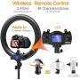 Ring Light,Upgraded Version 19inch with LCD Display Adjustable Color Temperature 3000K-5800K with Stand, YouTube Makeup Dimmable Video LED Light Kit, for Video Shooting, Portrait, Vlog, Selfie