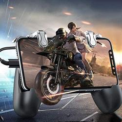 Mobile Phone Gamepad, Mobile Game Controller Gamepad Shoot and Aim Trigger Phone Cooling Pad for Android/iOS Smartphone.