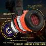 Gaming Headset for Xbox One,PS4,PC,Laptop,Tablet with Mic,Pro over Ear Headphones,Two Free 3.5mm Y Splitter,Noise Canceling,USB Led Light,Stereo Bass Surround for kids,Mac,Smartphones