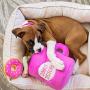 ZippyPaws Food Buddies Burrow, Interactive Squeaky Hide and Seek Plush Dog Toy