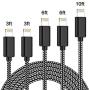 DNLM iPhone Charger, MFi Certified Charging Cable, USB Nylon Braided Syncing 5Pack 3FT 3FT 6FT 6FT 10FT Lightning Cable Compatible iPhone 11 Pro Max SE 8 8 Plus 7 7 Plus 6s 6s Plus (Black&White)