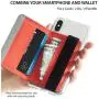 Ringke Flip Card Holder with Elastic Hand Strap Slim Soft Band Grip Fashion Multi-Card Slot 3M Stick-On Wallet Credit Card Cash Mini Pouch Attachment Compatible with Most Smartphones - Gray