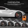 JETHAX Air Compressor Tire Inflator, 12V Portable Air Pump for Car Tires, Tire Pump with LED Light, Long Cable and Auto Shut Off Compatible with Car, Bicycle, Motorcycle, Balls, Inflatable Pool…