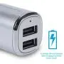 Tranesca 4.8A/24W 2 USB Port Car Charger Compatible with iPhone X 8 7 6S 6 Plus, 5 SE 5S 5 5C, Samsung Galaxy S9 S8 S7 S6 Edge, Note 8 4, LG G6 G5 V10 V20, HTC,Nexus, iPad Pro and More-Silver