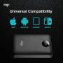 Aigo Power Bank 10000mAh Portable Charger Pack,Smallest External Battery for iPhone,Android,Samsung Galaxy,iPad,Tablets,Heavy-Duty and Compact Universal Powerbank with LCD Display & USB-C Port,Black