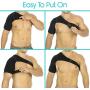 Vive Shoulder Brace - Rotator Cuff Compression Support - Men, Women, Left, Right Arm Injury Prevention Stabilizer Sleeve Wrap - Immobilizer for Dislocated AC Joint, Labrum Tear Pain (Black)